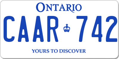 ON license plate CAAR742