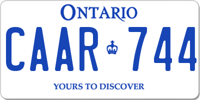 ON license plate CAAR744