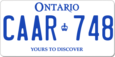 ON license plate CAAR748