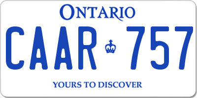 ON license plate CAAR757