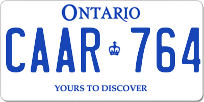 ON license plate CAAR764