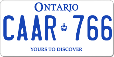 ON license plate CAAR766