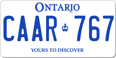 ON license plate CAAR767