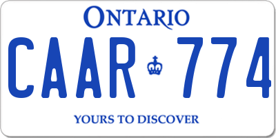 ON license plate CAAR774