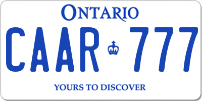 ON license plate CAAR777