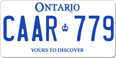 ON license plate CAAR779