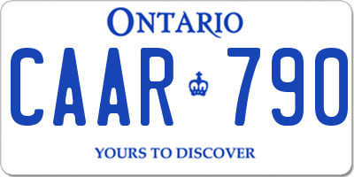 ON license plate CAAR790