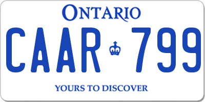 ON license plate CAAR799