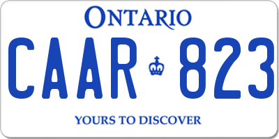 ON license plate CAAR823