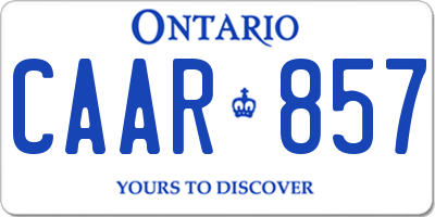 ON license plate CAAR857