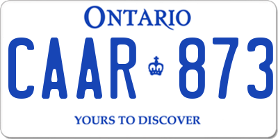 ON license plate CAAR873