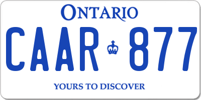 ON license plate CAAR877