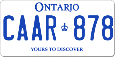 ON license plate CAAR878