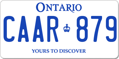 ON license plate CAAR879