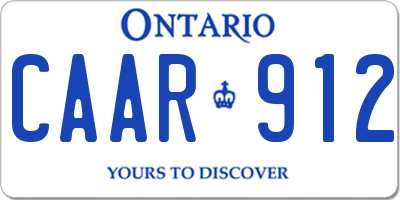 ON license plate CAAR912