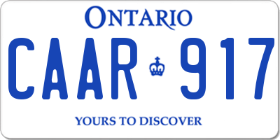 ON license plate CAAR917