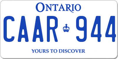 ON license plate CAAR944