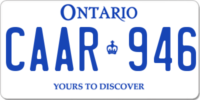 ON license plate CAAR946