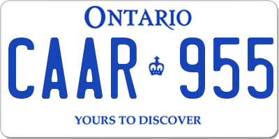 ON license plate CAAR955