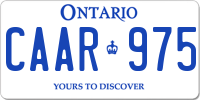 ON license plate CAAR975