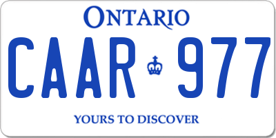 ON license plate CAAR977