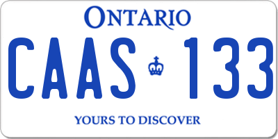 ON license plate CAAS133