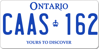 ON license plate CAAS162