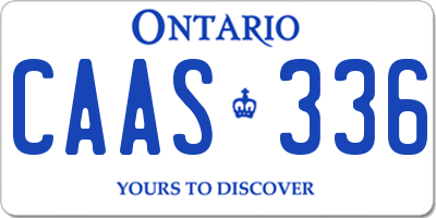 ON license plate CAAS336