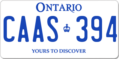 ON license plate CAAS394