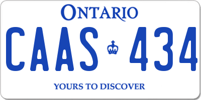 ON license plate CAAS434