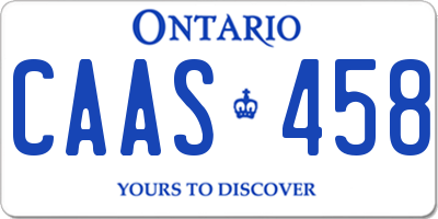 ON license plate CAAS458