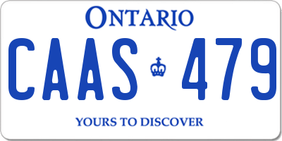 ON license plate CAAS479