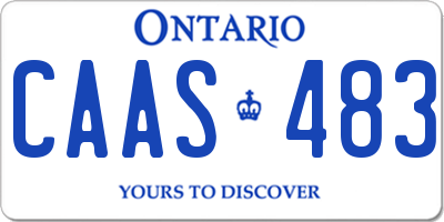 ON license plate CAAS483