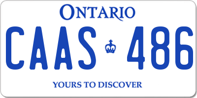 ON license plate CAAS486