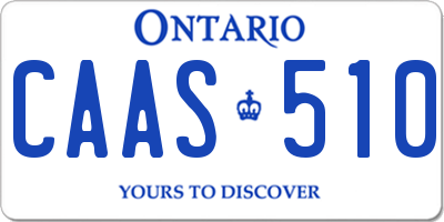 ON license plate CAAS510