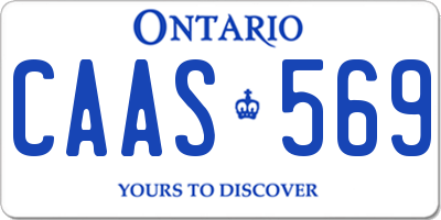 ON license plate CAAS569