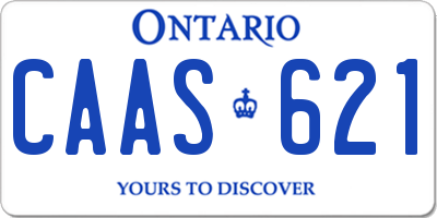 ON license plate CAAS621