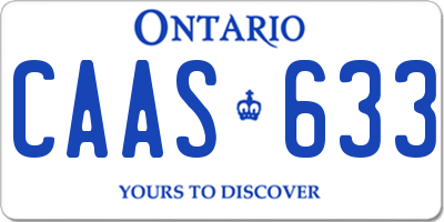 ON license plate CAAS633