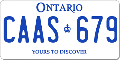 ON license plate CAAS679