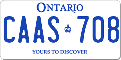 ON license plate CAAS708