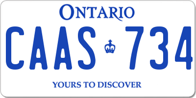 ON license plate CAAS734