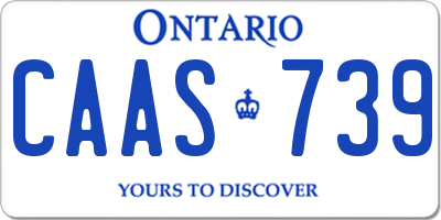 ON license plate CAAS739