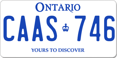 ON license plate CAAS746