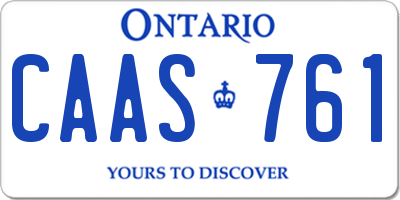 ON license plate CAAS761