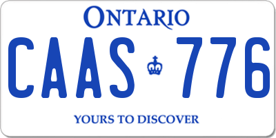 ON license plate CAAS776