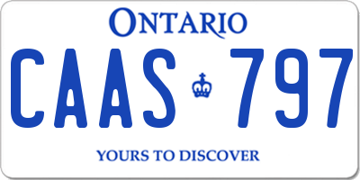 ON license plate CAAS797