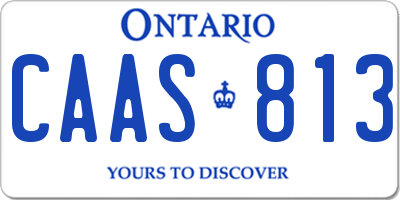 ON license plate CAAS813