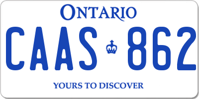 ON license plate CAAS862