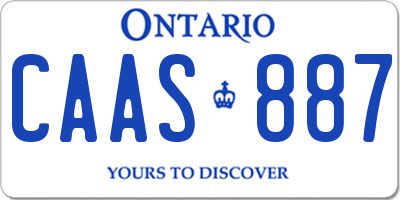 ON license plate CAAS887