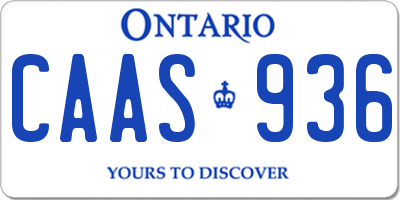 ON license plate CAAS936